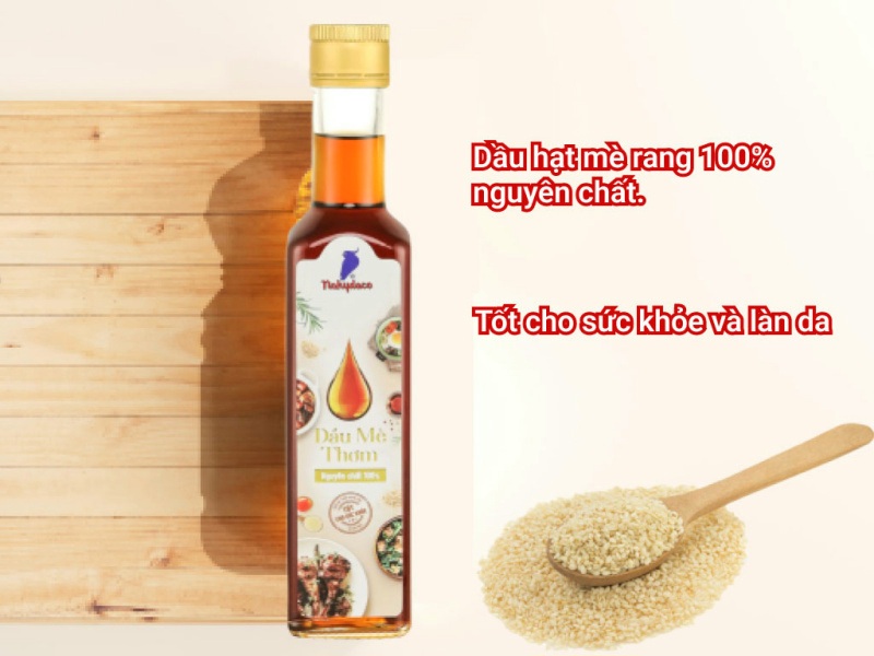 Dầu Mè Thơm Nguyên Chất 100% Nakydaco chai 250ml Thùng 12 chai